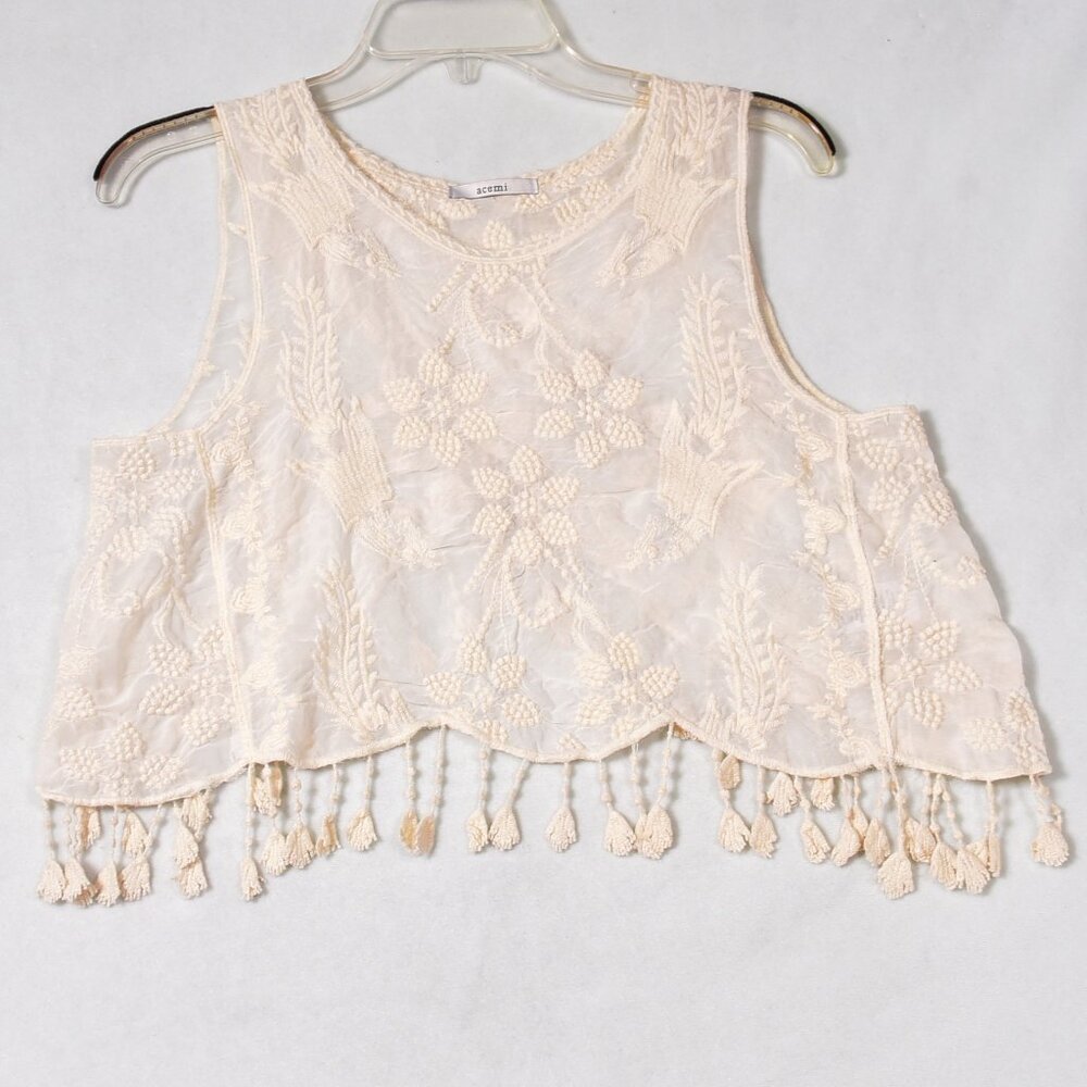 Acemi Women's Beige Blouse Size Medium